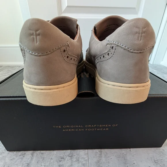 Frye Gemma Kiltie Women's Shoes Grey Nubuck - Picture 6 of 7